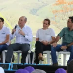 Ministro de Agricultura y autoridades regionales en un foro sobre la exportación de café del Meta hacia el mercado europeo.